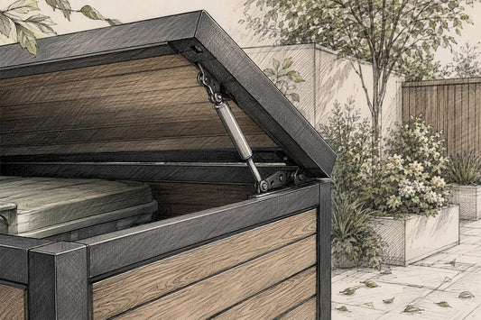 Mülltonnenbox mit sanft schließendem Deckel