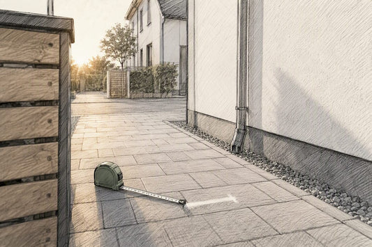 Parkplatz am Grundstücksrand einer Doppelhaushälfte