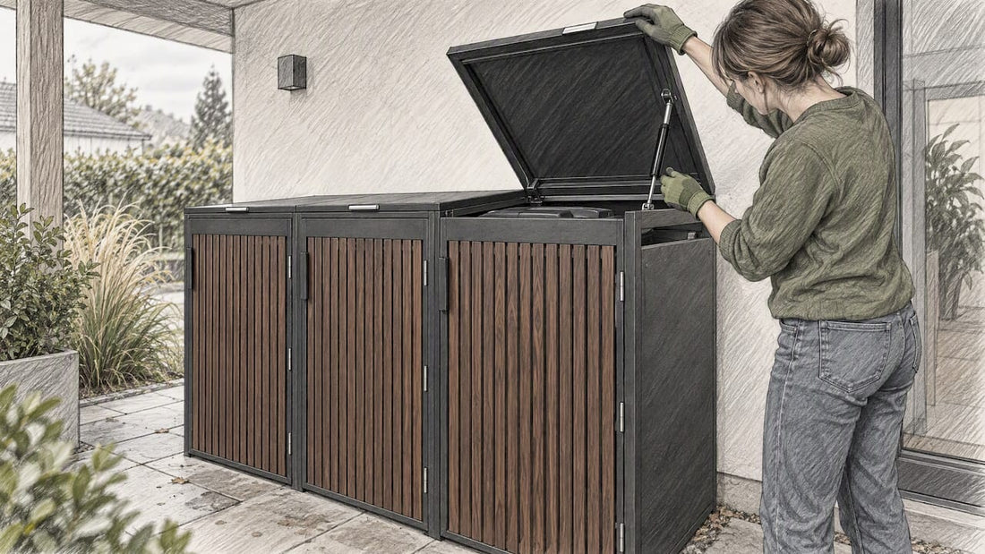 PANELO Box mit geöffnetem Gasdruckdämpfer