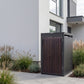 PANELO Mülltonnenbox 1er Eiche Graphite vor modernem Hauseingang