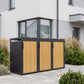 Mülltonnenbox 3er Eiche natur