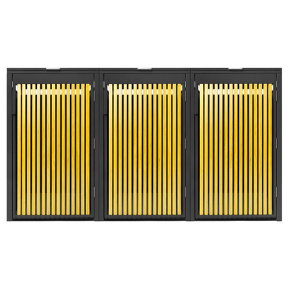 PANELO Mülltonnenbox 3er Eiche hell