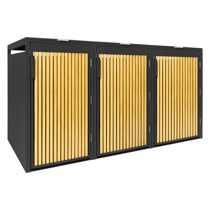 PANELO Mülltonnenbox 3er Eiche hell