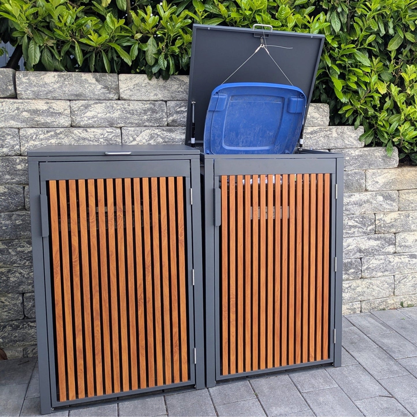 PANELO Mülltonnenbox 2er offen