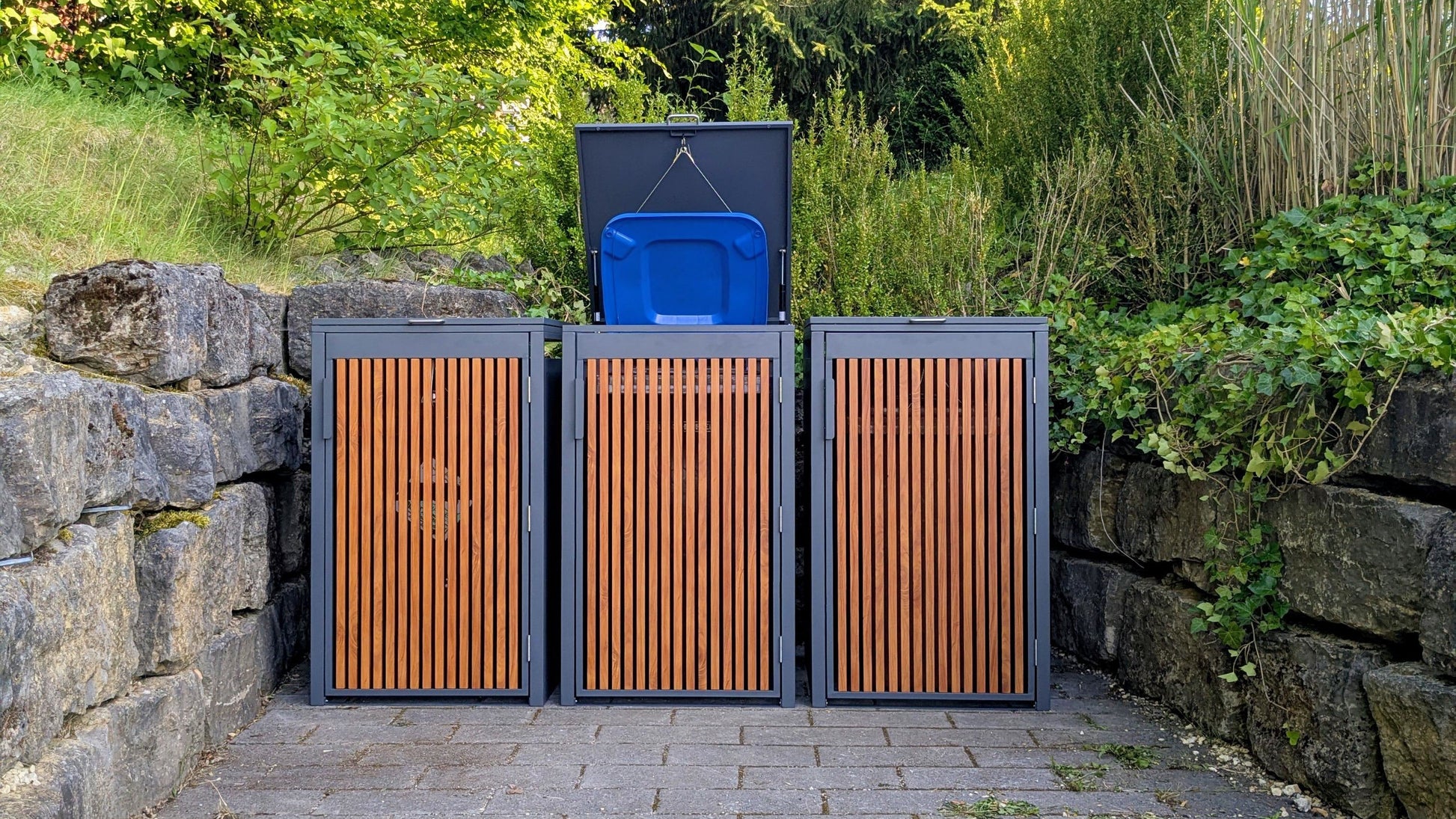 PANELO Mülltonnenbox 3er design