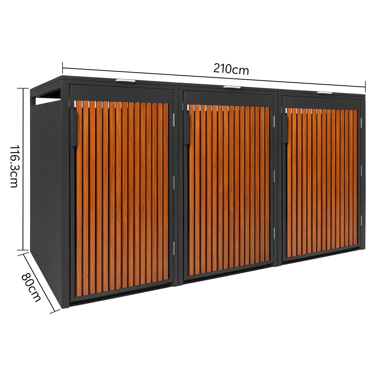PANELO Mülltonnenbox 3er Masse