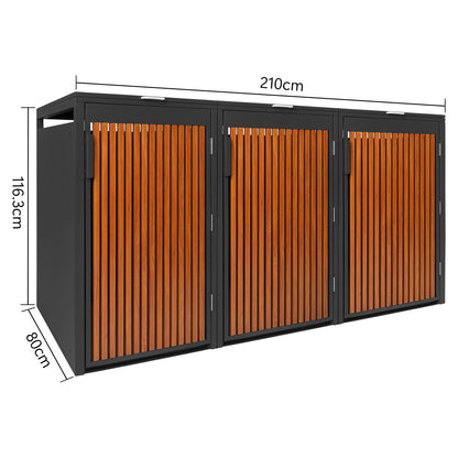 PANELO Mülltonnenbox 3er Masse