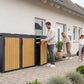 Mülltonnenbox 3er Eiche natur
