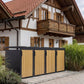 Mülltonnenbox 4er Eiche natur